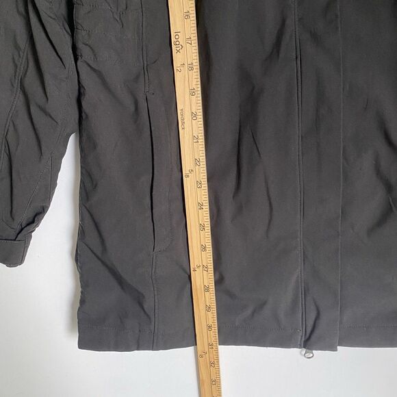 Exofficio Rain Jacket Women’s M Black Hooded Coat Pockets Outdoor Packable Camp - Picture 5 of 10